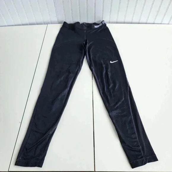 Nike Pants - Nike Women's Pro Leggings Dri-Fit High-Rise Crop Athletic Leggings Black Sz S